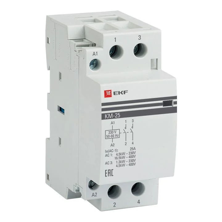 Контактор EKF km-2-25-20, 25А, 2NO, 2 модуля