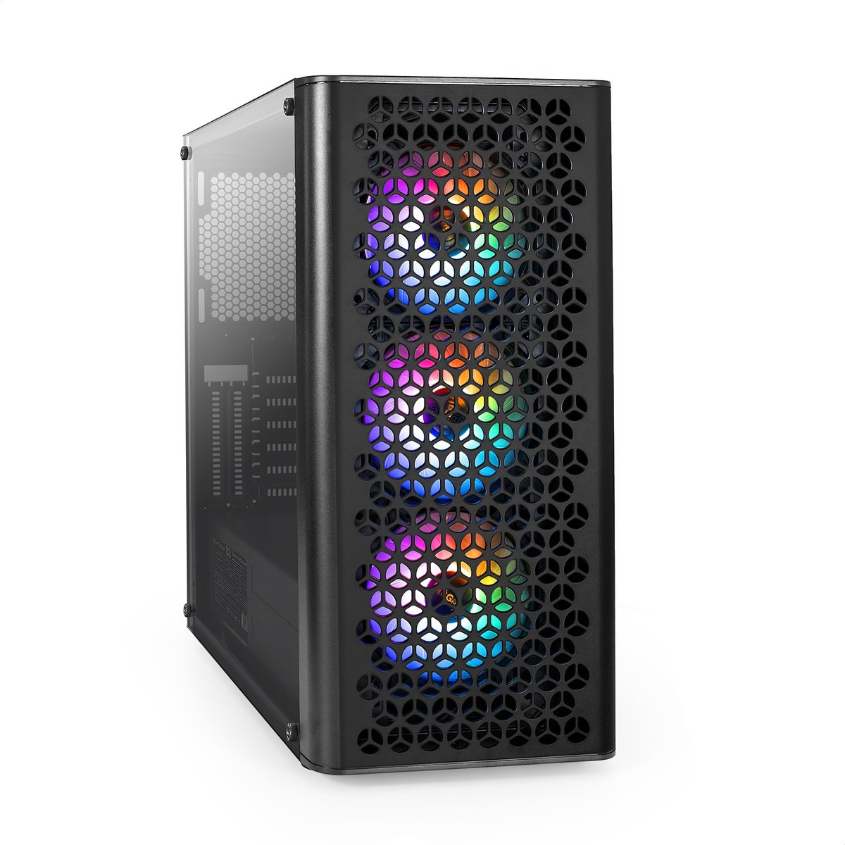 Корпус Miditower ExeGate EX294973RUS, ATX, БП 700NPX, 3×120мм RGB, стекло