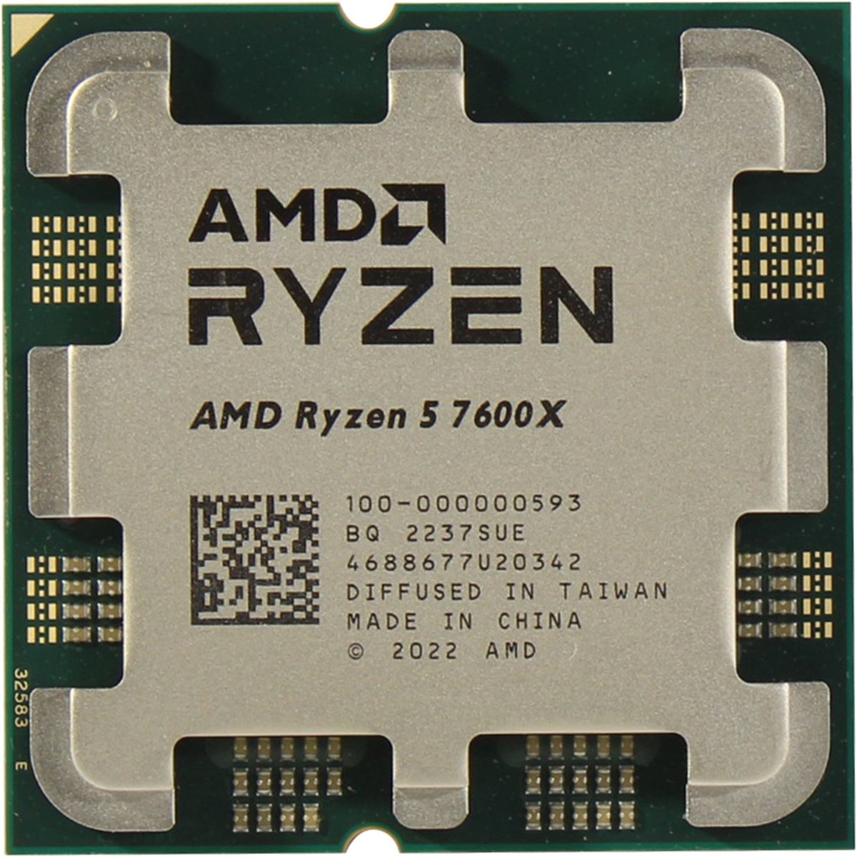 Процессор AMD Ryzen 5 7600X OEM, 6 ядер, AM5, 4.7–5.3 ГГц, 105 Вт