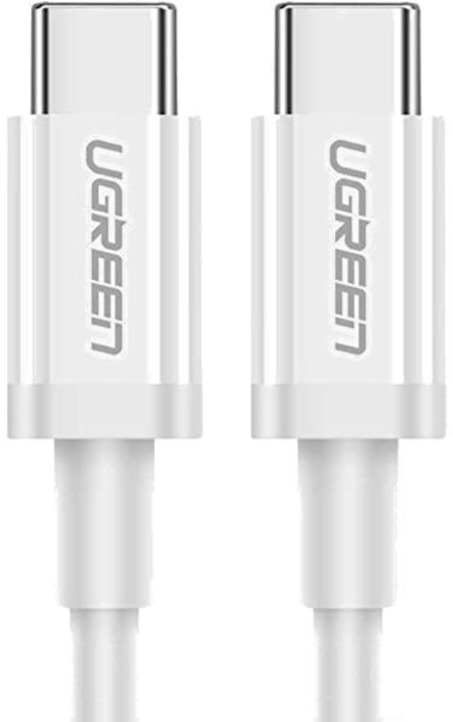 Кабель UGREEN US264-60519, USB-C — USB-C, USB 2.0, 60 Вт, 1.5 м, белый