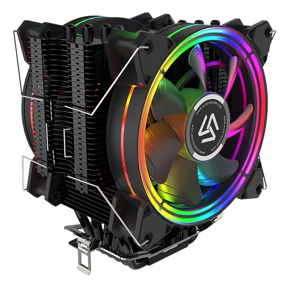 Кулер ALSEYE H120D Universal, 200 Вт, 6×6 мм тепловых трубок, 2×120 мм, RGB