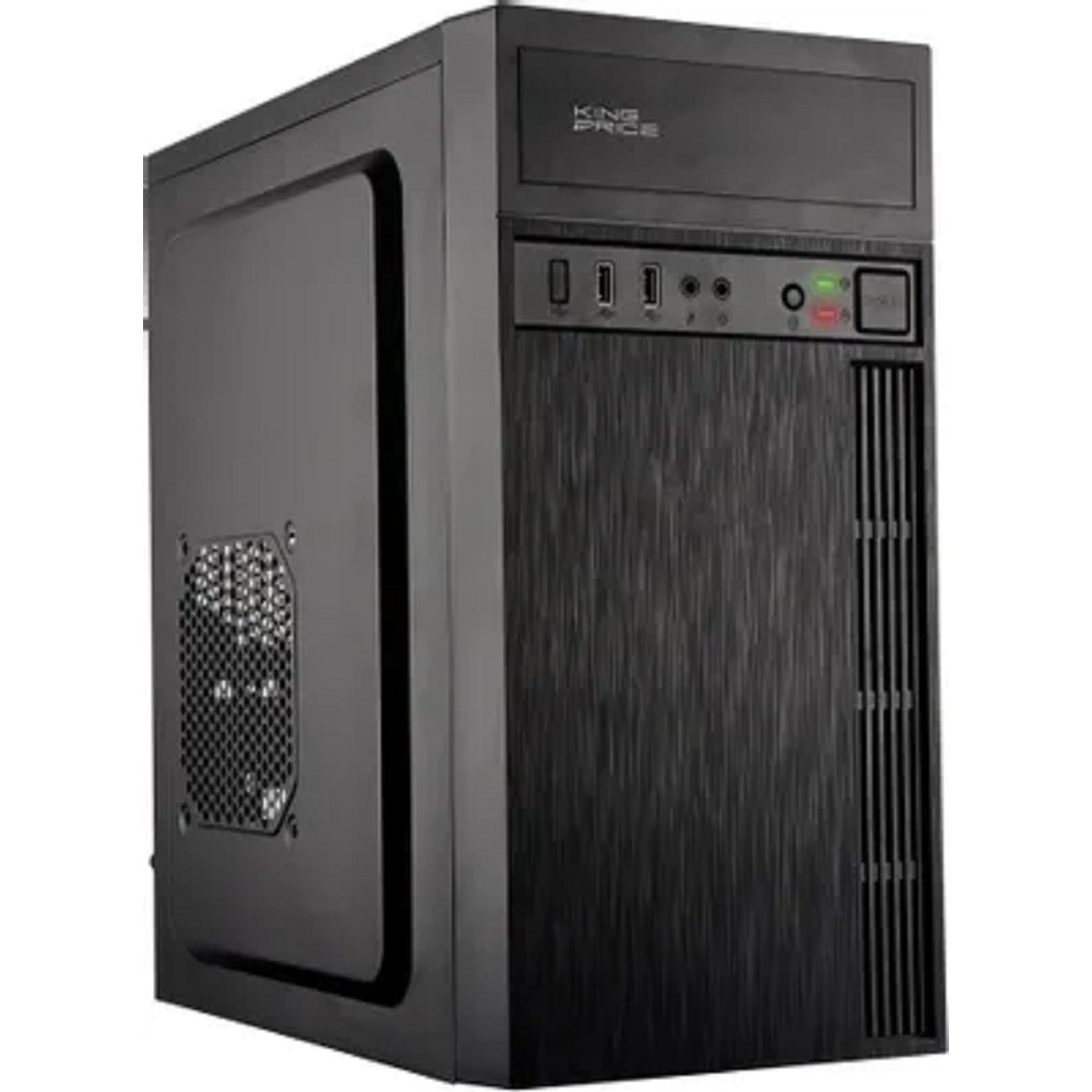 Повреждение упаковки Корпус KingPrice KPCC-MN210 черный без БП mATX 1x80mm 2x120mm 2xUSB2.0 audio