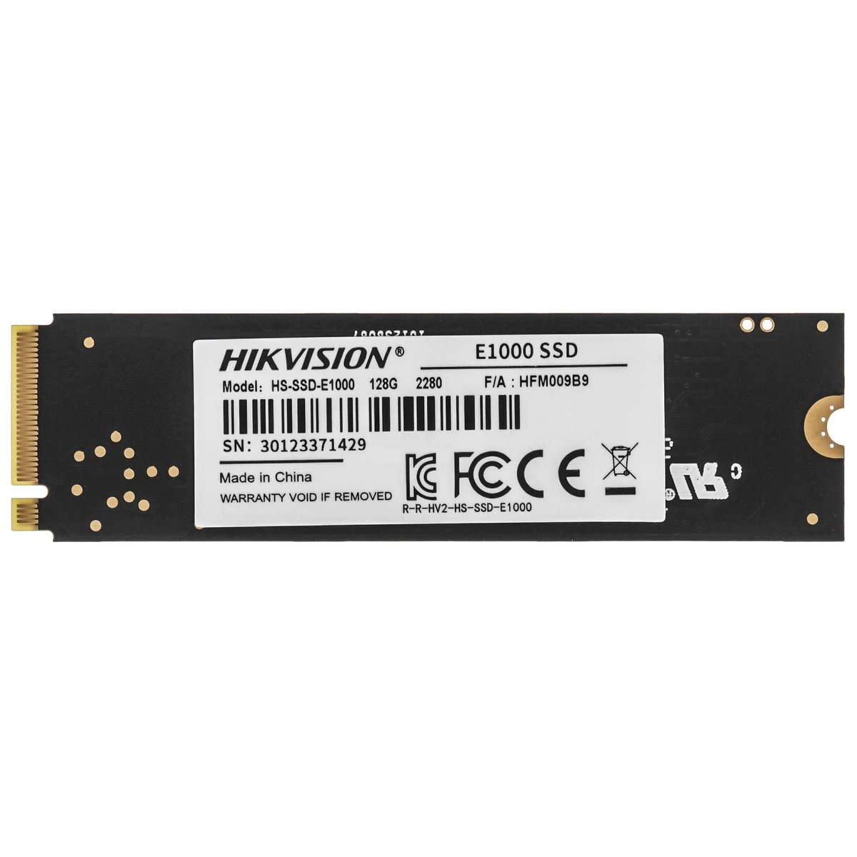 SSD Hikvision HS-SSD-E1000/128G, M.2 2280, 128ГБ, NVMe, PCIe 3.0 x4