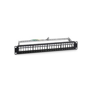 Патч-панель Пожтехкабель-СКС 201-006, модульная, 19", 1U, 24 порта, кат.5e, экранированная