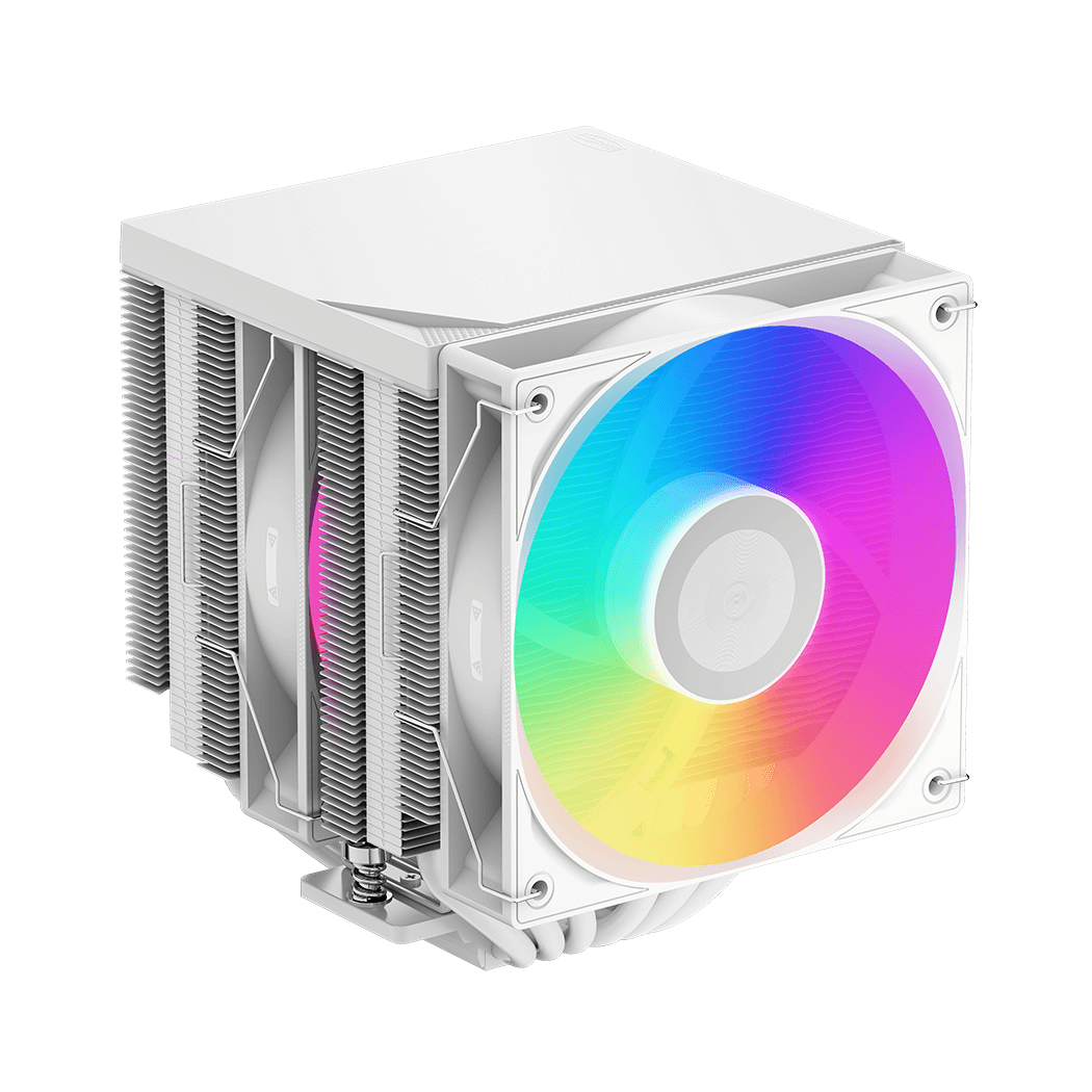 Кулер для процессора PcCooler RT620Pro TC ARGB WH, 265 Вт, 2×120 мм, башенный