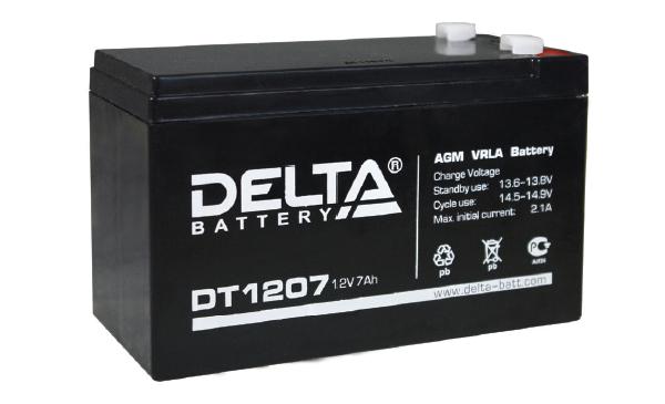 Аккумулятор для ИБП Delta DT 1207, 12 В, 7 А·ч, клеммы F1