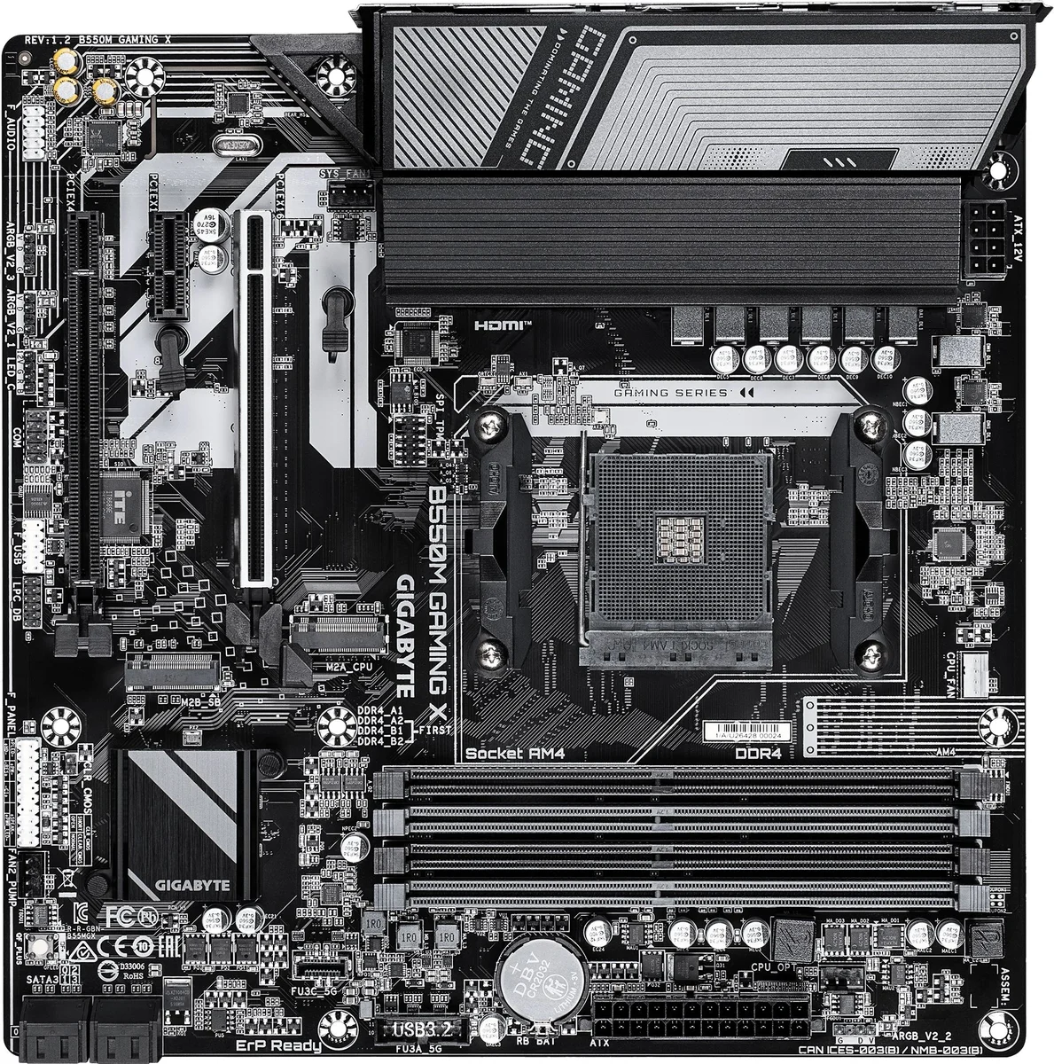 Материнская плата Gigabyte B550M GAMING X, AM4, B550, DDR4, mATX