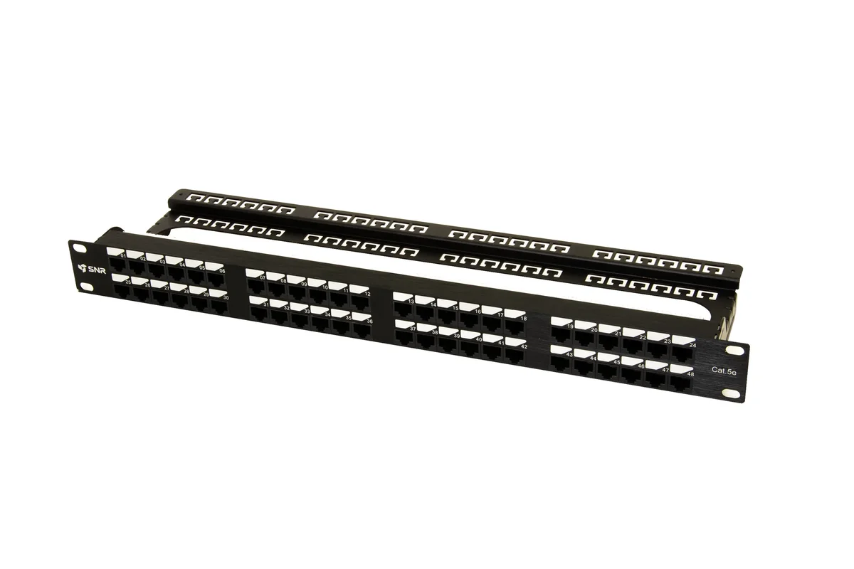 Патч-панель SNR SNR-UD-1U48-5E-H, 19", 1U, 48 портов, cat.5e