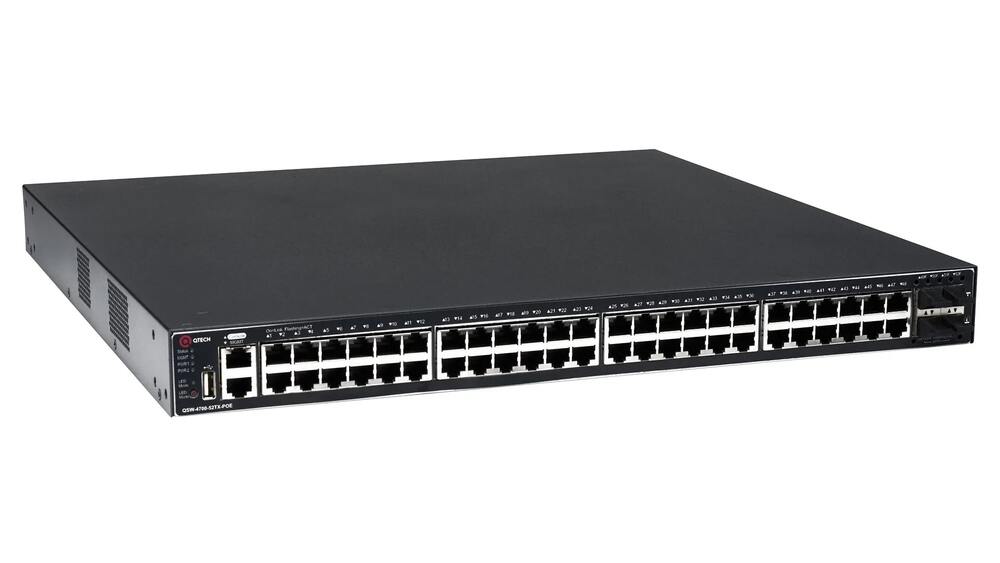 Коммутатор QTECH QSW-4700-52TX-POE, L3, 48×1GbE, 4×10GbE SFP+, PoE