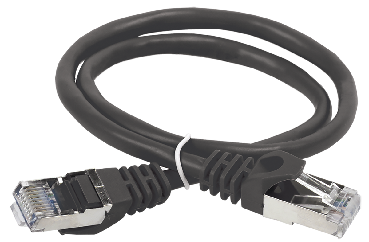 Патч-корд ITK PC09-C5EF-5M, Cat.5e FTP, 5 м, RJ45–RJ45, черный