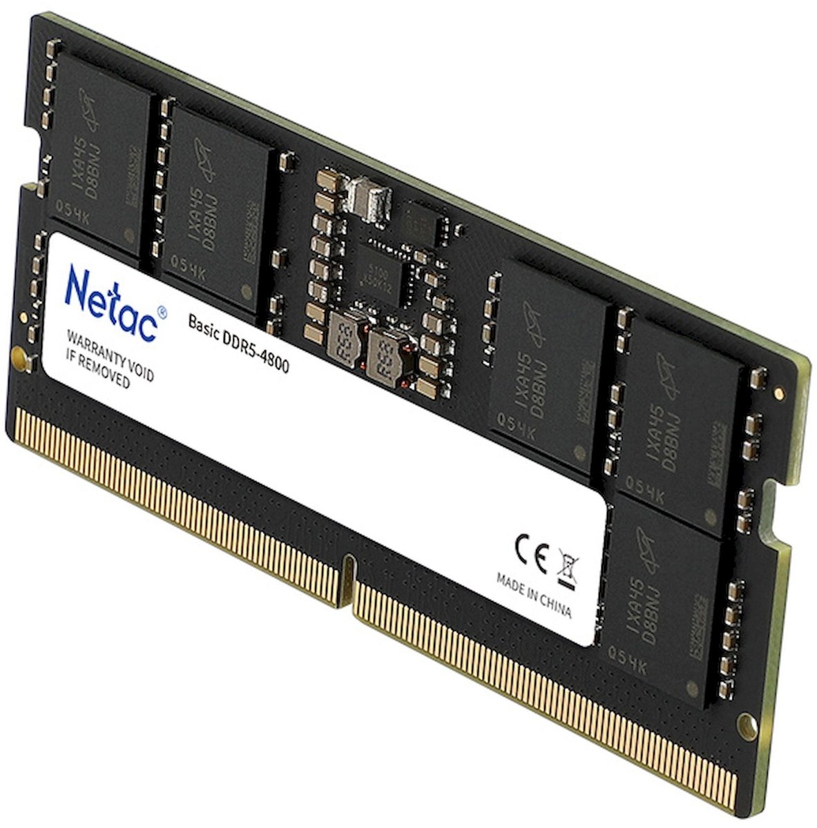 Память NETAC NTBSD5N48SP-08, DDR5 SO-DIMM, 8ГБ, 4800МГц, CL40