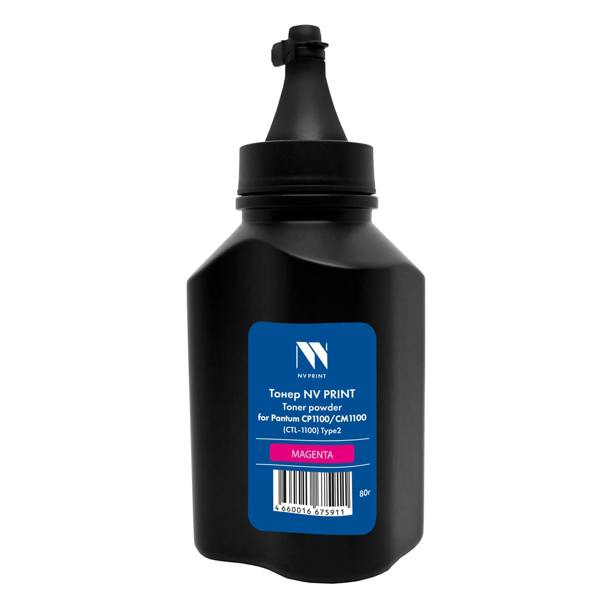 Тонер NV Print NV-CP1100-Type2-80GM, для Pantum CTL-1100, Magenta, 80г