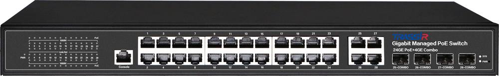 Коммутатор Trassir TR-NS24284C-400-24PoE v2 (D), PoE