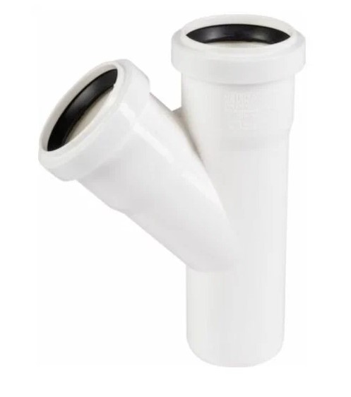 Тройник PRO AQUA ST203245W, 32 мм, 45°, раструбный, PP
