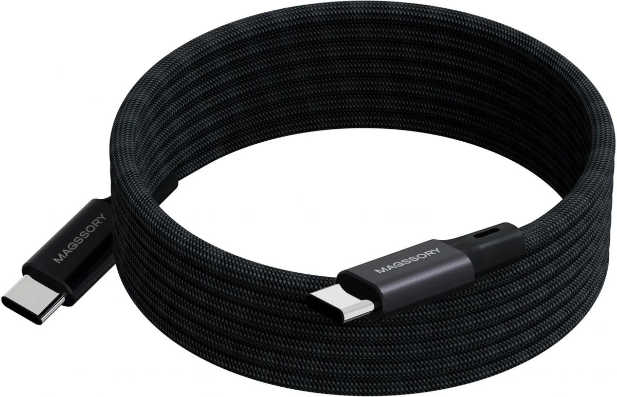 Кабель Magssory CBL001, USB Type-C (m) — USB Type-C (m), 1.2 м, черный