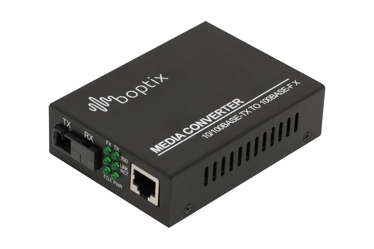 Медиаконвертер B-OptiX BO-CVT-100B, 10/100Base-TX / 100Base-FX, Tx 1550/Rx 1310 нм, LFP