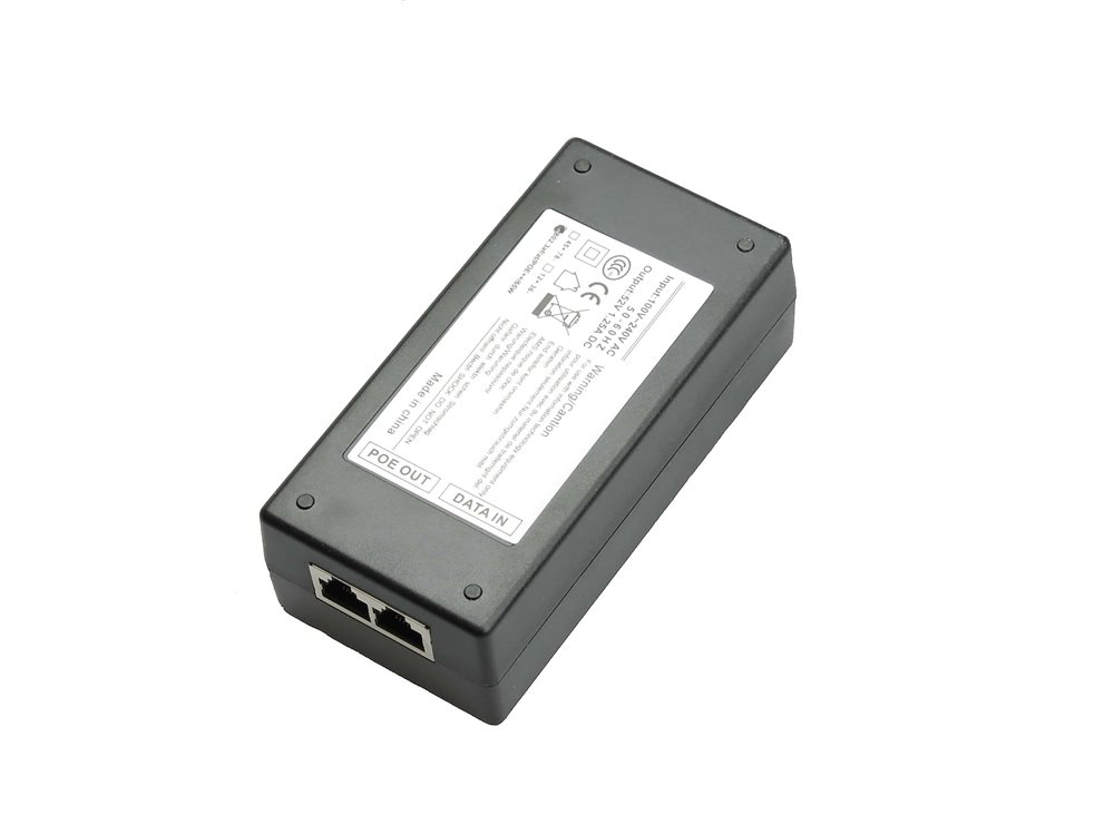 PoE-инжектор Trassir TR-I65WPoE, 2 порта, 65 Вт, 1000 Мбит/с, IEEE 802.3af/at