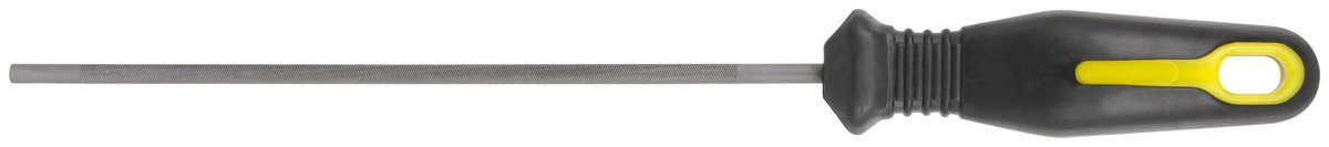 Напильник FIT 42814, круглый, для заточки цепей бензопил, 200×5.0 мм, прорезиненная ручка