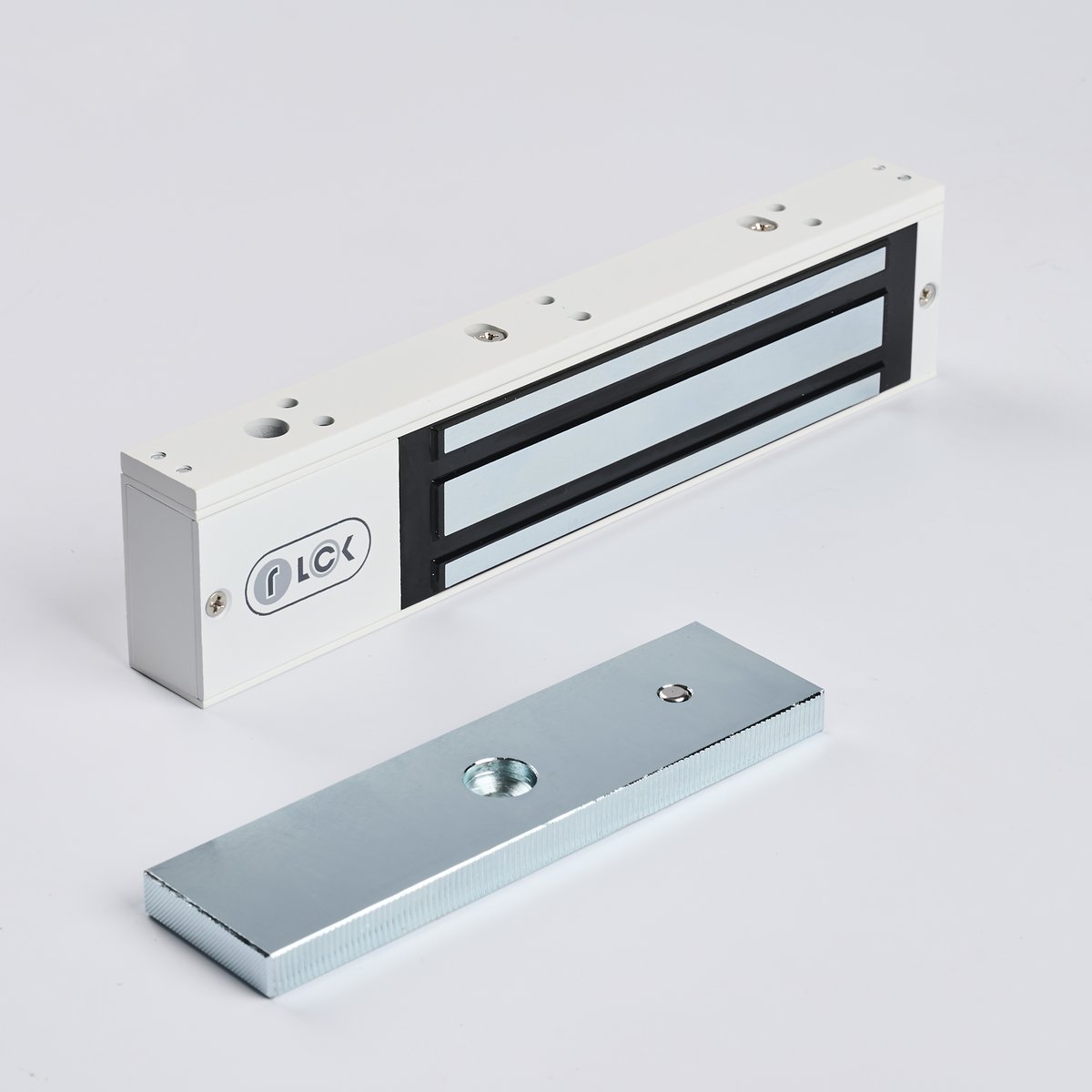Электромагнитный замок R-Lock RL-EM280-L0W, накладной, 280кг, DC12/24В, белый RAL 9016