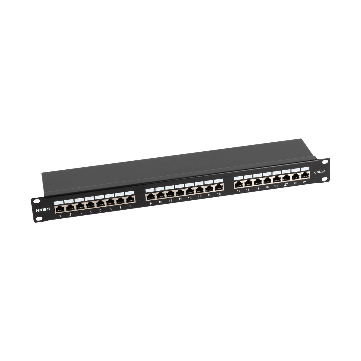 Патч-панель NTSS NTSS-PP-1U-24-FTP-RJ45-5e-K, 19" 1U, 24 порта RJ45, кат.5e