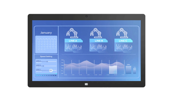 Промышленный монитор IEI DM2-W215KL, 21.5" FHD, PCAP, IP65