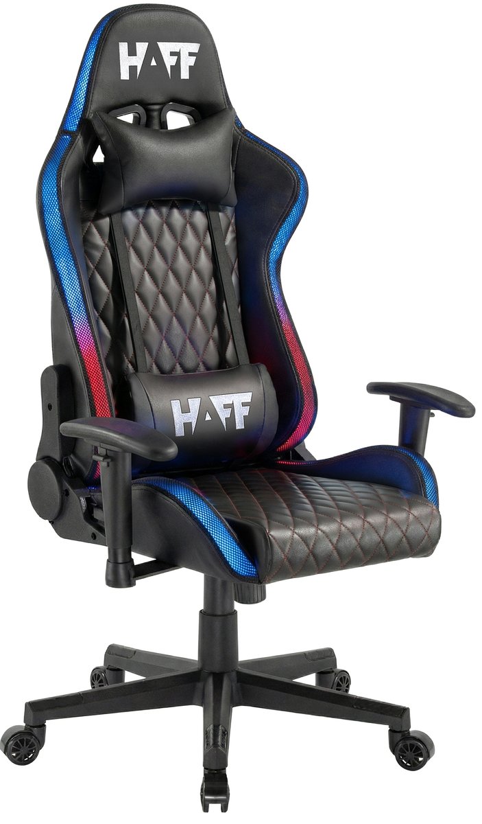Игровое кресло HAFF Carbon GC-10141, PVC-кожа, до 150 кг, RGB