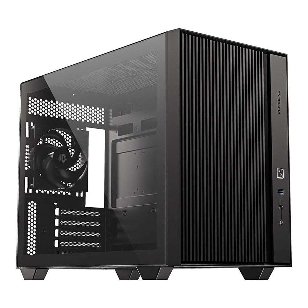 Корпус ID-Cooling FLOW 500 AIR, mATX, чёрный, стекло, 2 вентилятора