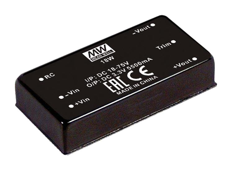 Преобразователь DC/DC Mean Well RSDW20F-05, 20Вт, на плату
