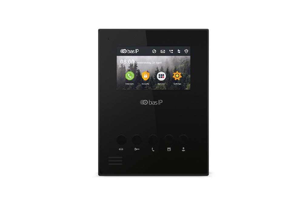 Видеодомофон BAS-IP AU-04LAF BLACK, IP, Wi-Fi, Touch 4.3"
