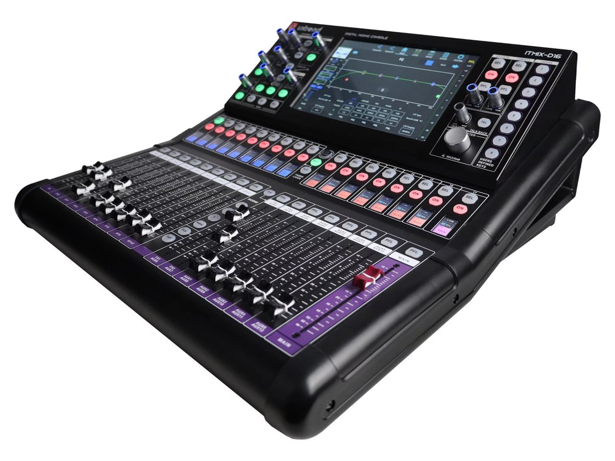Микшер Intrend ITMIX-D16-D, цифровой, 48 каналов, 16 аналоговых входов, Dante 32×32