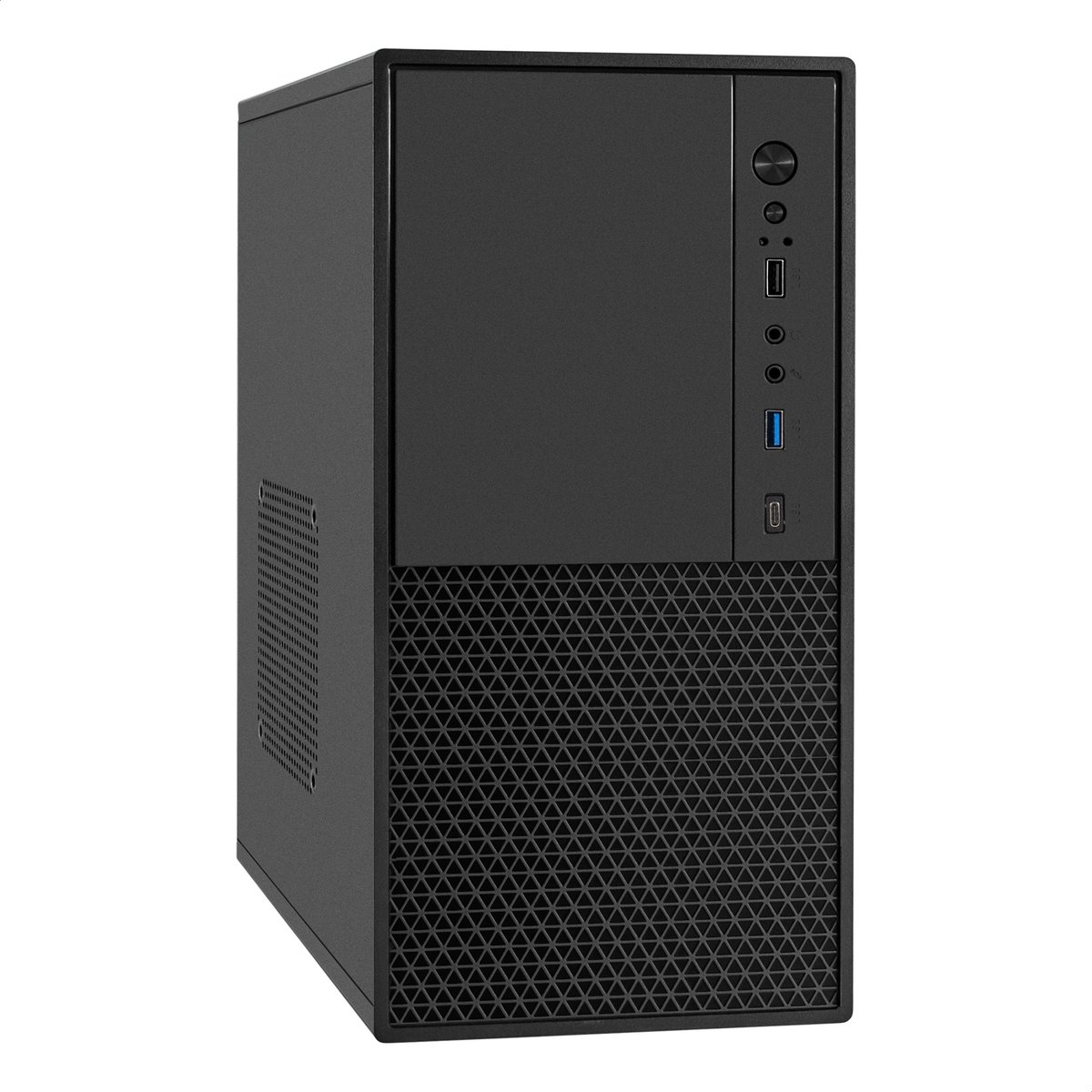 Корпус ПК ExeGate BAA-308MUC-AAA450, Minitower, mATX, черный