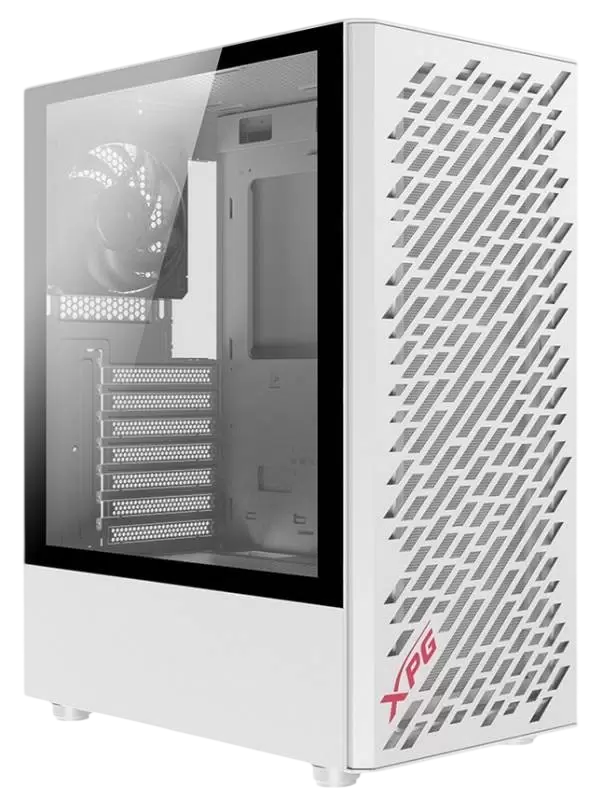 Корпус A-DATA XPG VALOR AIR WHITE (VALORAIRMT-WHCWW), Midi-Tower, ATX, закалённое стекло, 4×120 мм