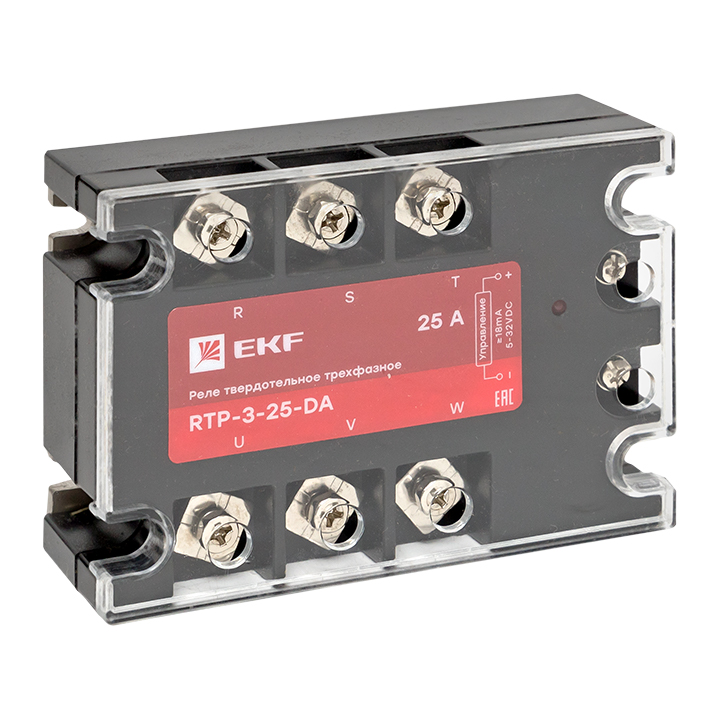Реле твердотельное EKF rtp-3-25-da, трехфазное, 25А