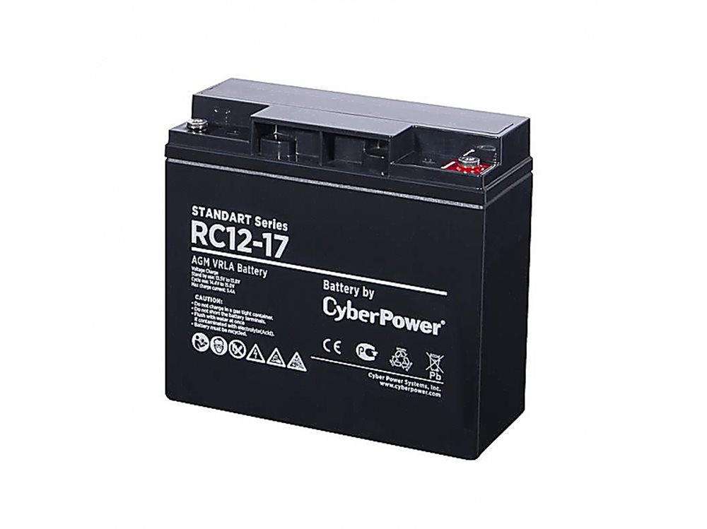 Аккумулятор CyberPower RC 12-17, 12 В, 17 А·ч, AGM, клемма М5
