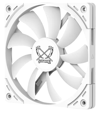 Кулер для корпуса Scythe Kaze Flex II 120 Slim White KFS1215FD18W-P, 120×120×15 мм, 4-pin PWM, 1800 об/мин