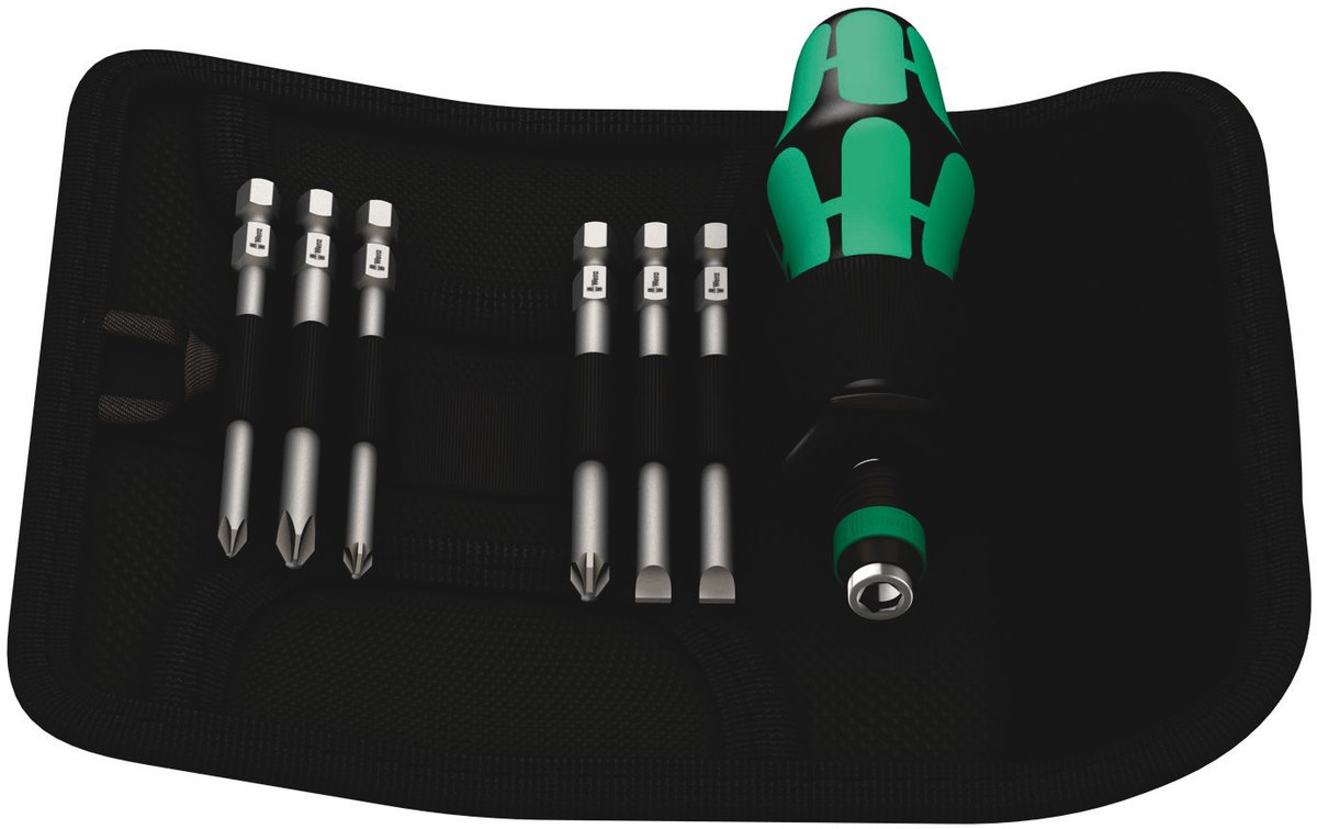 Набор бит WERA Kraftform Kompakt 40 WE-059298, 7 предметов, 1/4", PH1-PH2-PZ1-PZ2-SL5.5-SL6.5