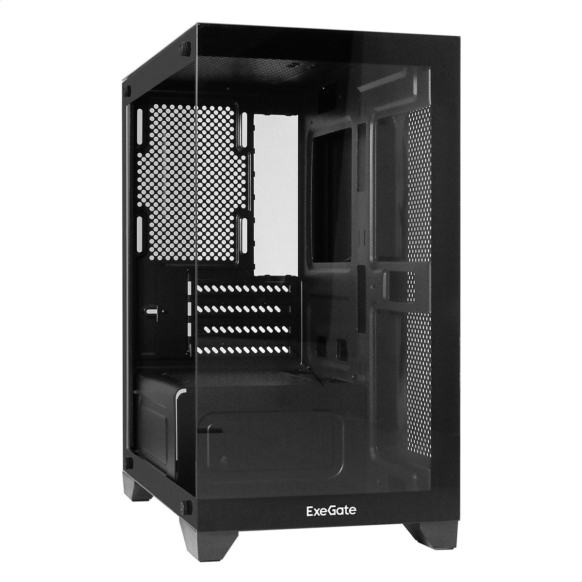 Корпус ExeGate EX299568RUS, mATX, БП 500Вт, стекло, 7×120мм
