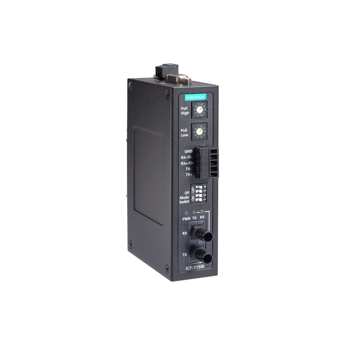 Преобразователь MOXA ICF-1150I-S-ST-T, RS-232/422/485 в одномодовое оптоволокно, ST
