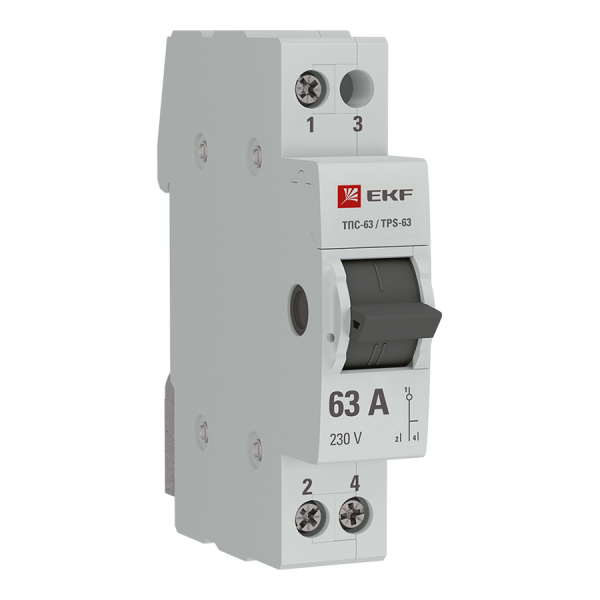 Переключатель EKF TPS163, ТПС-63, 1P, 63А