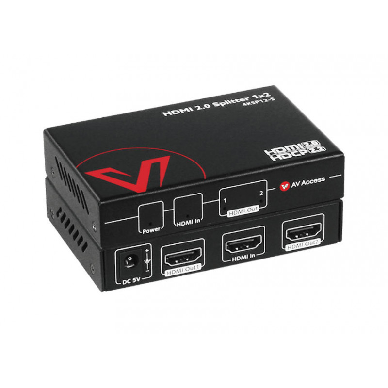 Сплиттер HDMI AV Access 4KSP12-S, 1×2, 4K, HDCP 2.2