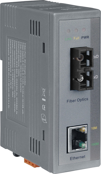 Медиаконвертер ICP DAS NS-200FCS CR, 10/100BaseTX — 100BaseFX, SC, до 15 км