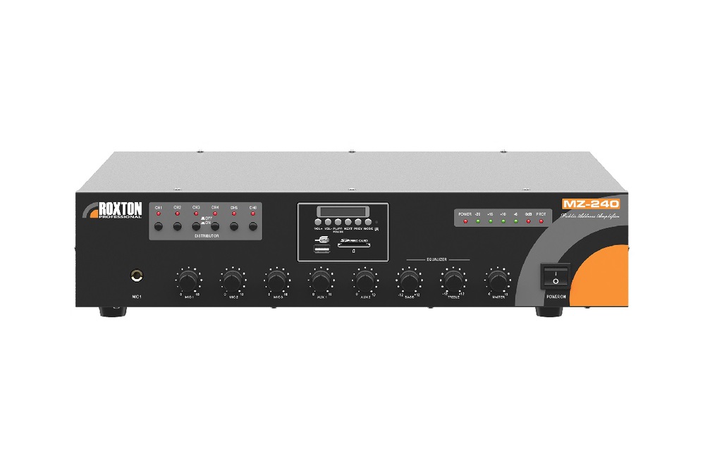 Усилитель Roxton MZ-240, 240 Вт, USB/тюнер, 6 зон