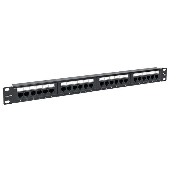 Патч-панель EKF TRC-PPNL-5EUTP-1U24, 19", Cat.5E, UTP, 24 порта, 1U