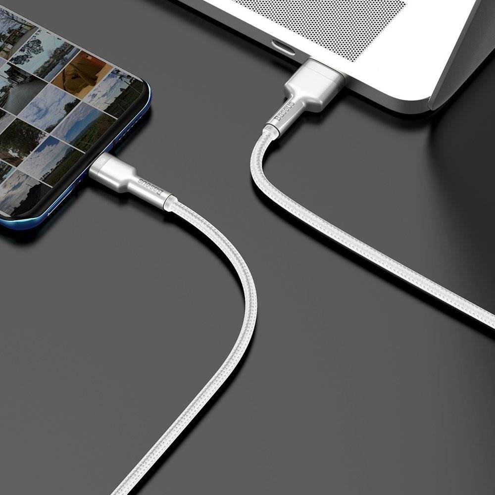 Кабель Baseus Cafule CAKF000102, USB-C, 6А, 1м, белый