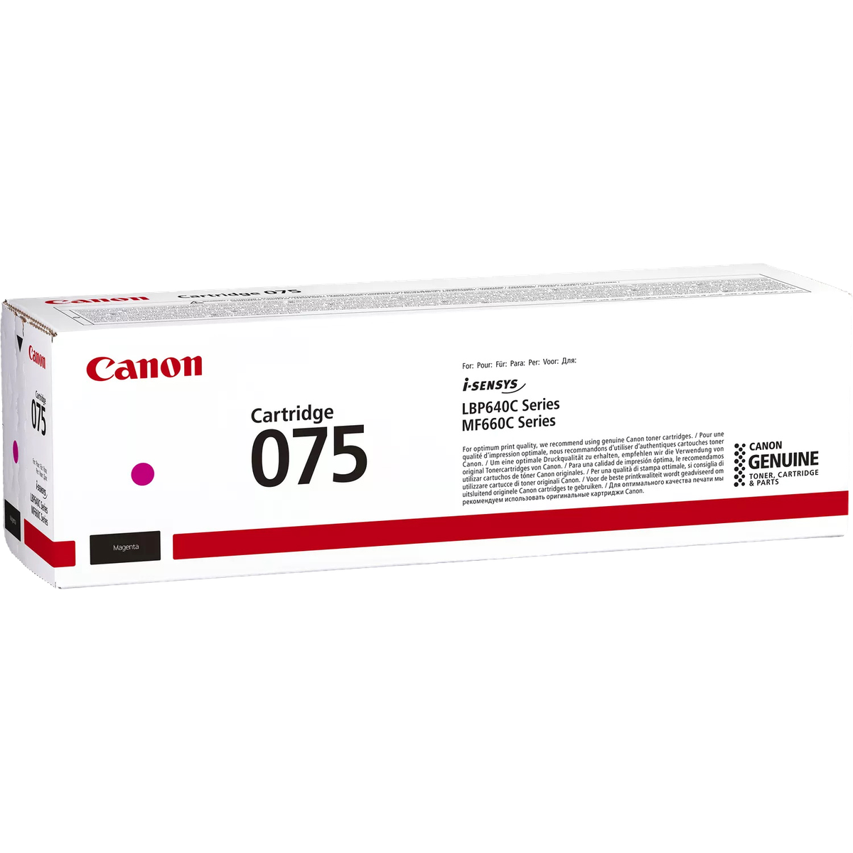 Картридж CANON 075M, пурпурный, 1300 страниц