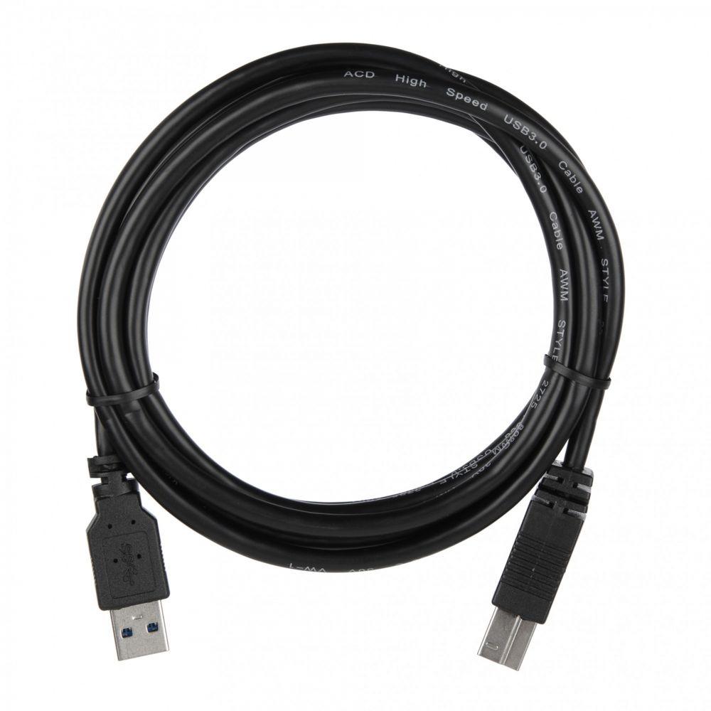 Кабель ACD ACD-U3ABM-20L, USB 3.0 Type-A – Type-B, 2м, черный