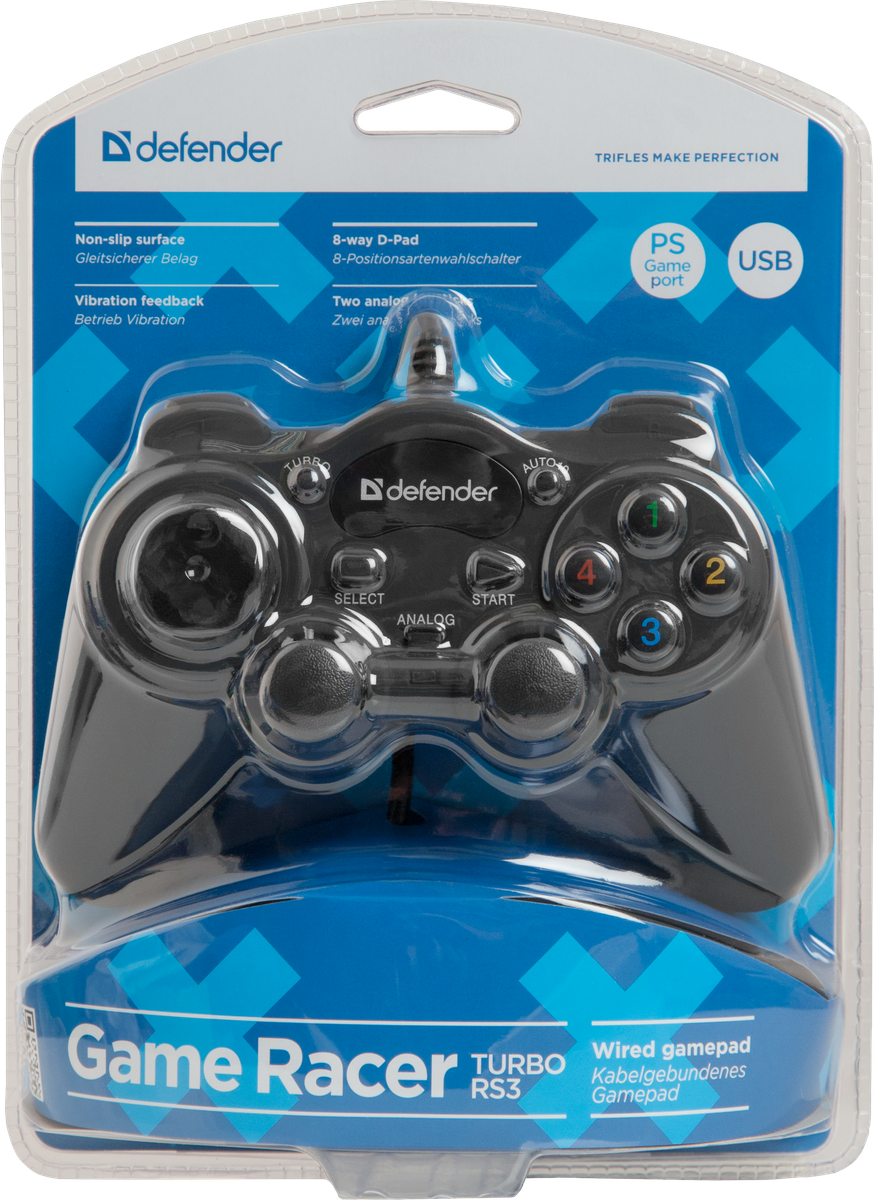 Геймпад Defender Game Racer Turbo 64251, USB, PC&PS