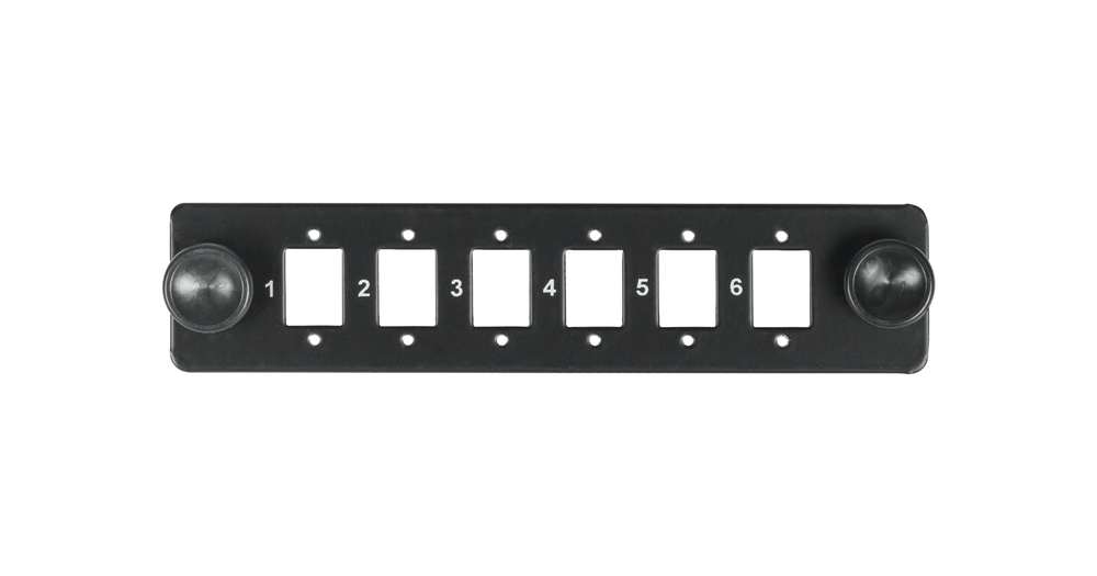 Адаптерная панель NIKOMAX NMF-AP06SSC-P-BK, 6xSC/LC, черная