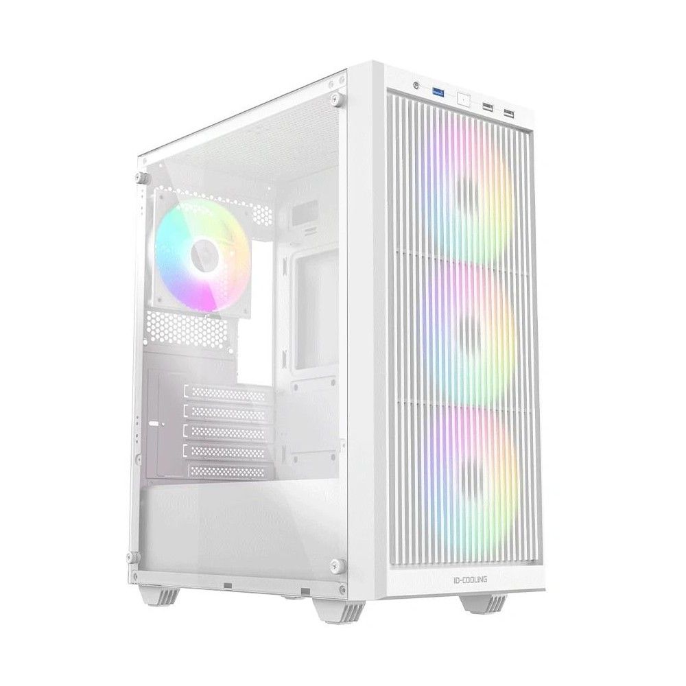 Корпус ID-Cooling WARE 300 ARGB White, mATX, 4 вентилятора, Type-C
