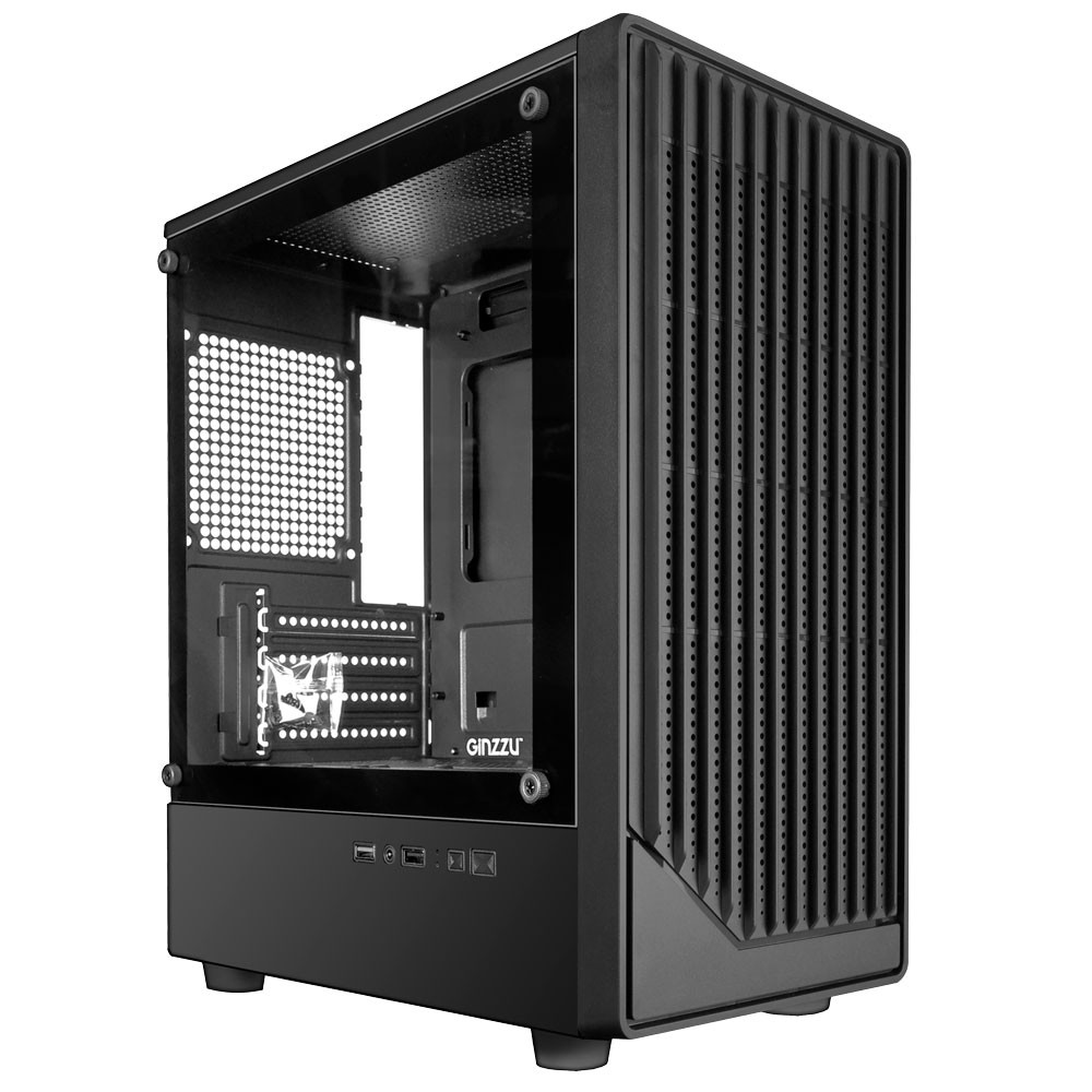Корпус Ginzzu CL400, ATX, сталь, боковое окно, 390×195×330 мм